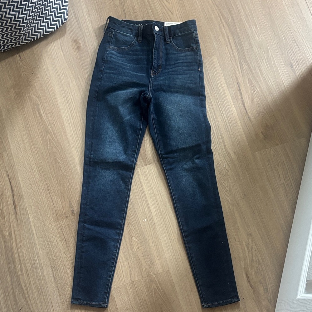 American Eagle Dark Blue Curvy Jeggings